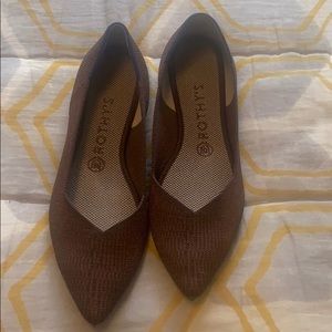 Rothy’s Point Flats in Truffle Python size 9.5